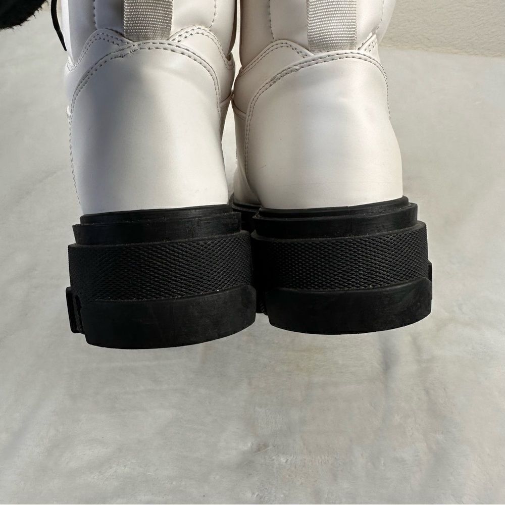 Yoki white combat boots size 10 - Picture 6 of 10